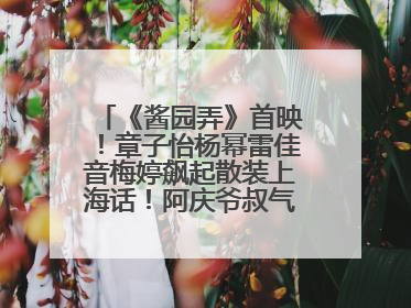 《酱园弄》首映！章子怡杨幂雷佳音梅婷飙起散装上海话！阿庆爷叔气氛组！独独没见他……