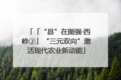 「“县”在图强·西峰②」“三元双向”激活现代农业新动能