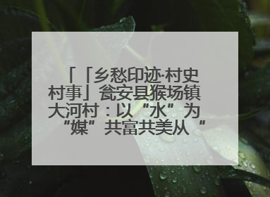 「乡愁印迹·村史村事」瓮安县猴场镇大河村：以“水”为“媒”共富共美从“河”而来