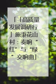 「高质量发展调研行」施秉花山村：奏响“红”与“绿”交响曲