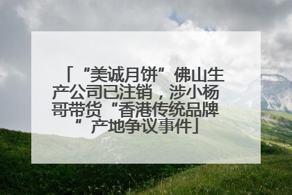 “美诚月饼”佛山生产公司已注销，涉小杨哥带货“香港传统品牌”产地争议事件