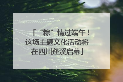 “粽”情过端午！这场主题文化活动将在四川蓬溪启幕