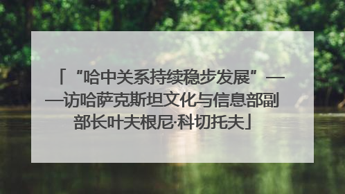 “哈中关系持续稳步发展”——访哈萨克斯坦文化与信息部副部长叶夫根尼·科切托夫