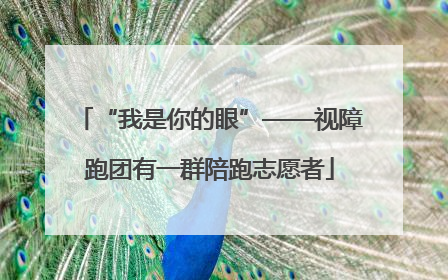 “我是你的眼”——视障跑团有一群陪跑志愿者