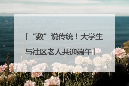 “数”说传统！大学生与社区老人共迎端午