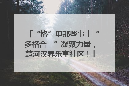 “格”里那些事丨“多格合一”凝聚力量，楚河汉界乐享社区！