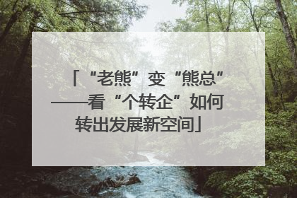“老熊”变“熊总”——看“个转企”如何转出发展新空间