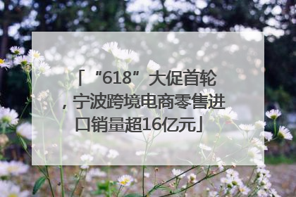 “618”大促首轮，宁波跨境电商零售进口销量超16亿元