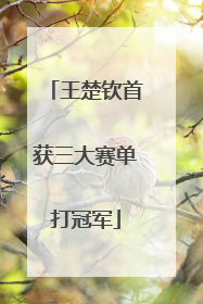 王楚钦首获三大赛单打冠军