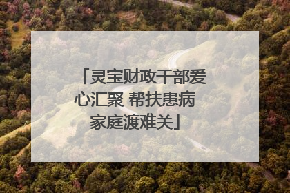 灵宝财政干部爱心汇聚 帮扶患病家庭渡难关
