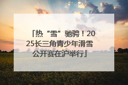 热“雪”驰骋！2025长三角青少年滑雪公开赛在沪举行