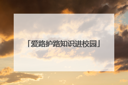 爱路护路知识进校园