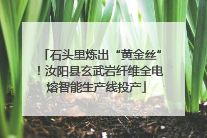 石头里炼出“黄金丝”！汝阳县玄武岩纤维全电熔智能生产线投产
