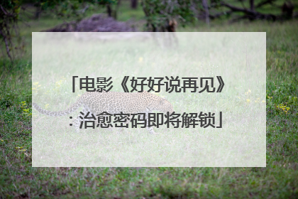 电影《好好说再见》：治愈密码即将解锁