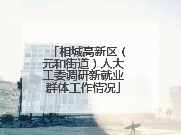 相城高新区（元和街道）人大工委调研新就业群体工作情况