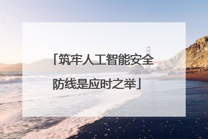 筑牢人工智能安全防线是应时之举
