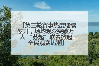 第三轮赛事热度继续攀升，场均观众突破万人 “苏超”联赛掀起全民观赛热潮