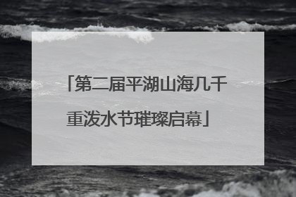 第二届平湖山海几千重泼水节璀璨启幕
