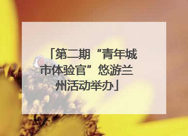 第二期“青年城市体验官”悠游兰州活动举办