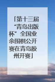 第十三届“青岛出版杯”全国业余围棋公开赛在青岛胶州开赛