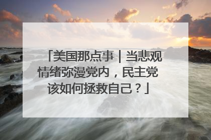 美国那点事｜当悲观情绪弥漫党内，民主党该如何拯救自己？