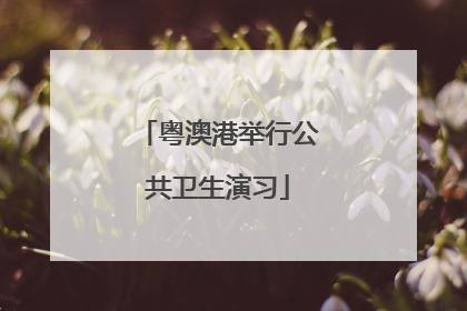 粤澳港举行公共卫生演习