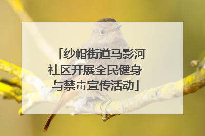 纱帽街道马影河社区开展全民健身与禁毒宣传活动