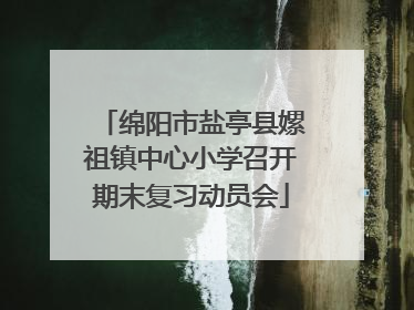 绵阳市盐亭县嫘祖镇中心小学召开期末复习动员会
