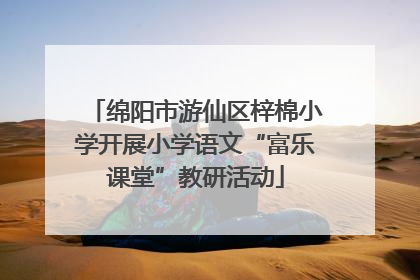 绵阳市游仙区梓棉小学开展小学语文“富乐课堂”教研活动