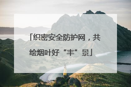 织密安全防护网，共绘烟叶好“丰”景