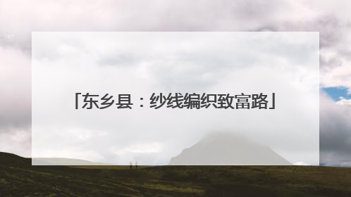 东乡县：纱线编织致富路