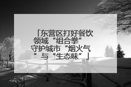 东营区打好餐饮领域“组合拳” 守护城市“烟火气”与“生态味”