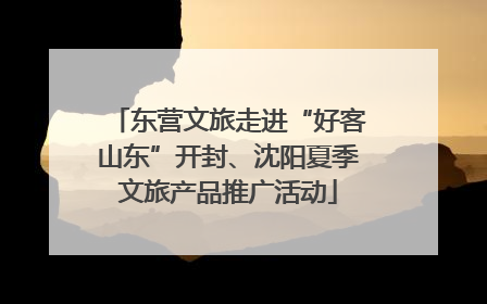 东营文旅走进“好客山东”开封、沈阳夏季文旅产品推广活动