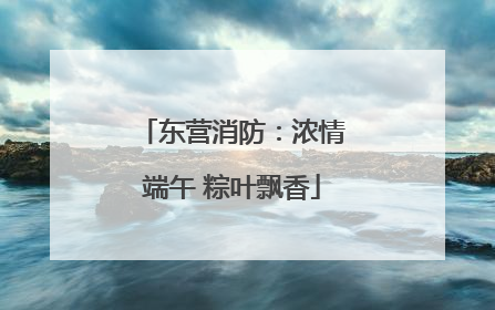 东营消防：浓情端午 粽叶飘香