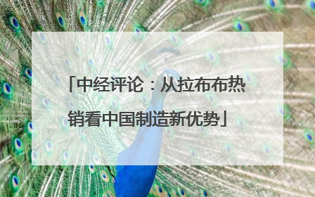 中经评论：从拉布布热销看中国制造新优势