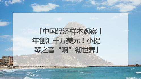中国经济样本观察丨年创汇千万美元！小提琴之音“响”彻世界
