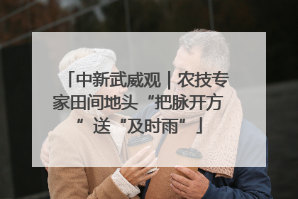中新武威观｜农技专家田间地头“把脉开方”送“及时雨”