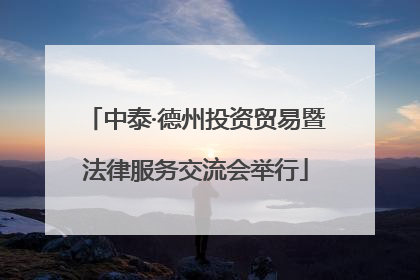 中泰·德州投资贸易暨法律服务交流会举行
