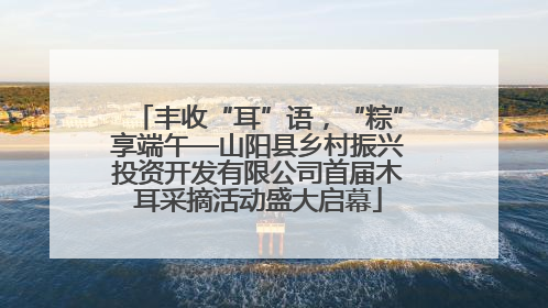 丰收“耳”语，“粽”享端午—山阳县乡村振兴投资开发有限公司首届木耳采摘活动盛大启幕