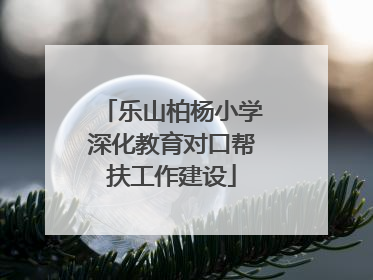 乐山柏杨小学深化教育对口帮扶工作建设