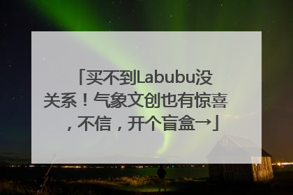 买不到Labubu没关系！气象文创也有惊喜，不信，开个盲盒→