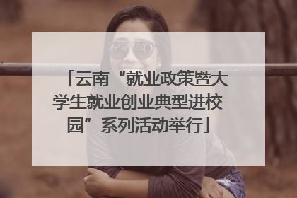 云南“就业政策暨大学生就业创业典型进校园”系列活动举行