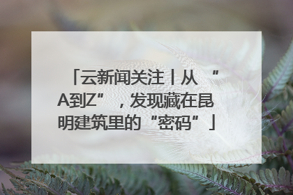 云新闻关注丨从 “A到Z”，发现藏在昆明建筑里的“密码”