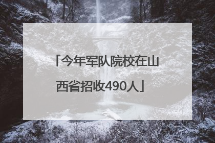 今年军队院校在山西省招收490人