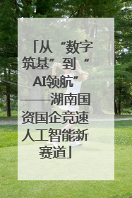 从“数字筑基”到“AI领航”——湖南国资国企竞速人工智能新赛道