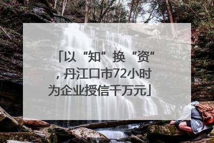 以“知”换“资”，丹江口市72小时为企业授信千万元