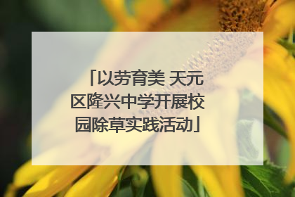 以劳育美 天元区隆兴中学开展校园除草实践活动