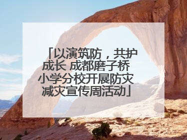 以演筑防，共护成长 成都磨子桥小学分校开展防灾减灾宣传周活动