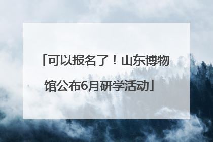 可以报名了！山东博物馆公布6月研学活动