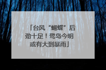 台风“蝴蝶”后劲十足！鹭岛今明或有大到暴雨